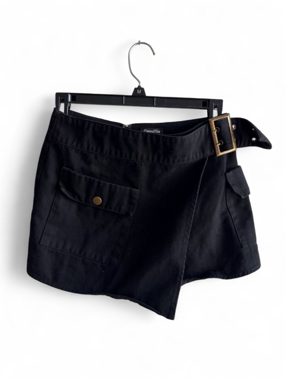 Camilla Black Mini Skort with Buckle